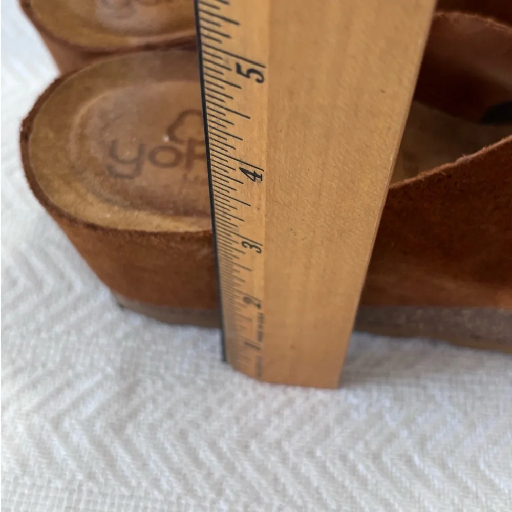 💚Women's Tan Suede Slide Sandals